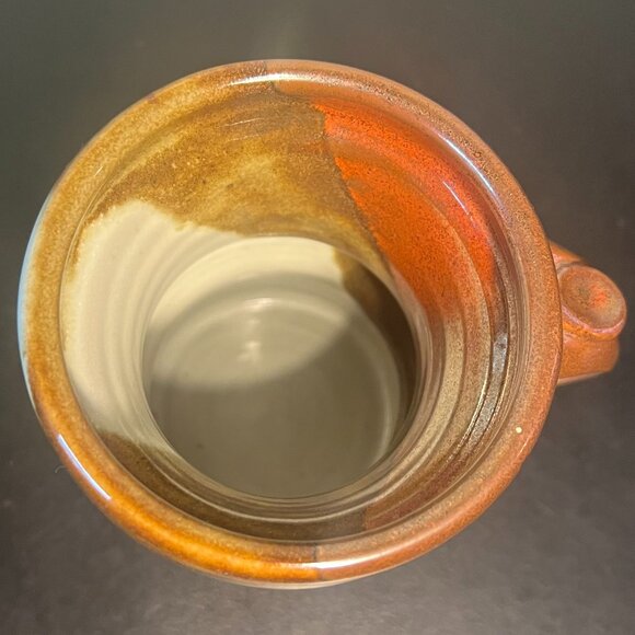 Handcrafted Hand-Thrown Artist Signed Studio Pottery Mug Earthy Metallic Glaze - Picture 12 of 16